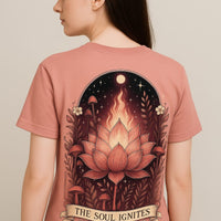 The Soul Ignites - EUPHORICA Lotus Flame T-shirt | Euphorica Manifest | 100% Cotton