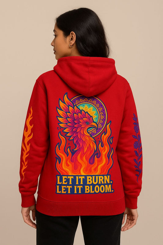 Phoenix Bloom Hoodie – Let it Burn. Let it Bloom | Euphorica Originals | Cotton Blend